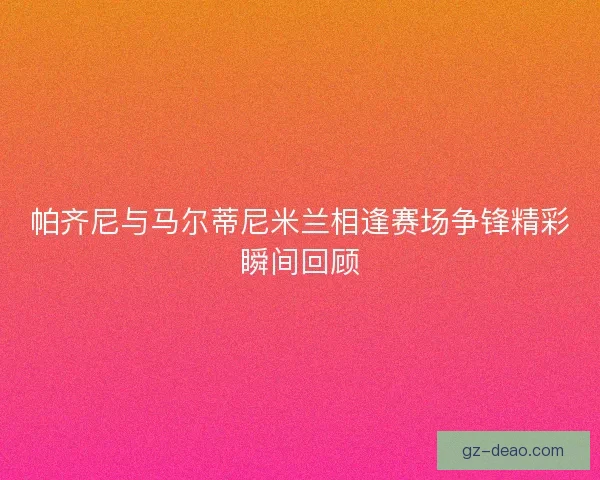 帕齐尼与马尔蒂尼米兰相逢赛场争锋精彩瞬间回顾